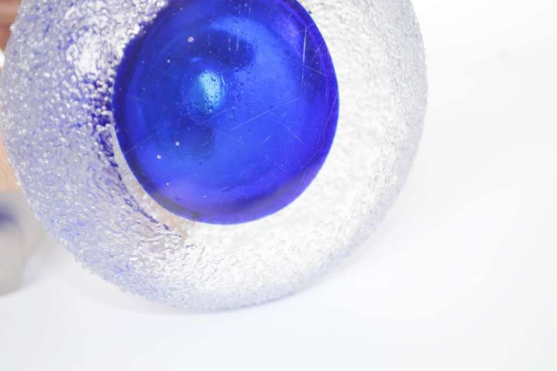 Vintage Cobalt Blue Saks Fifth Avenue Crystal  Perfume Bottle