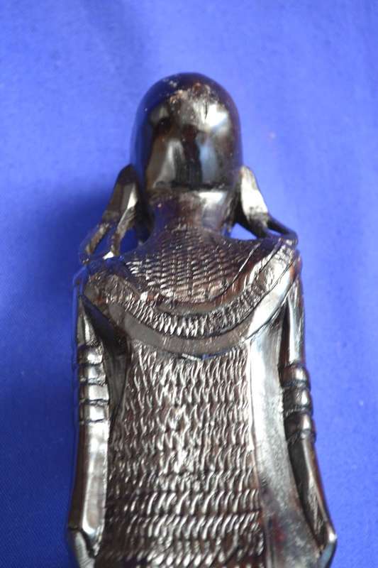 Pair of Vintage Ebony Hand Carved African Figures