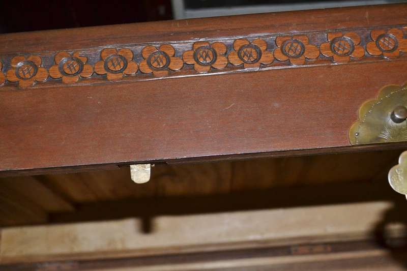 Vintage Carved Chinese Camphor Wood Kist