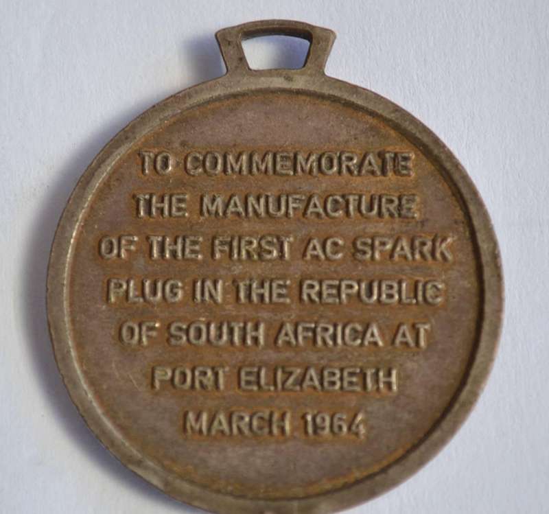 AC Spark Plug Bronze Commemorative Medal-Vintage