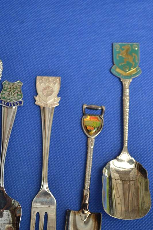 Collectable Souvenir Spoons x 3 & Collectable Fork
