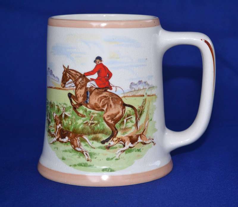 Vintage Ambassador Ware "English Hunting Scenes" Tankard /  Mug