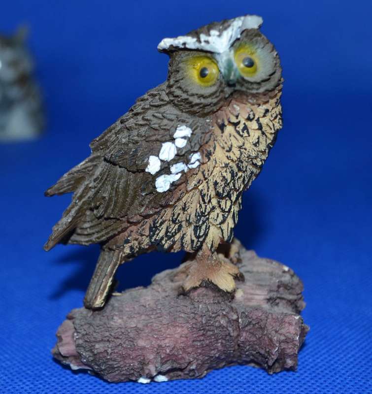 Collection of /owl Ornaments - Various Materials - 5 Pieces