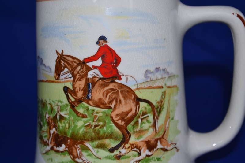 Vintage Ambassador Ware "English Hunting Scenes" Tankard /  Mug