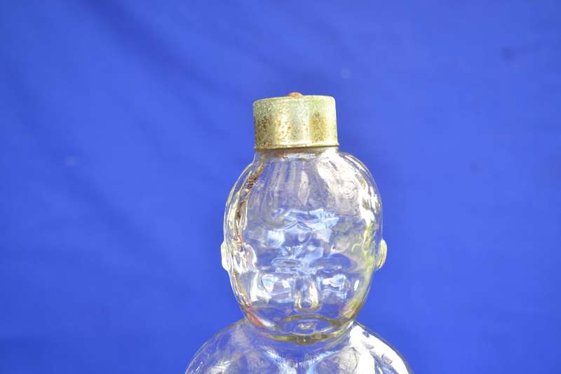True Vintage Musical Decanters - Thirst Extinguisher and  Clear glass Figural Decanter