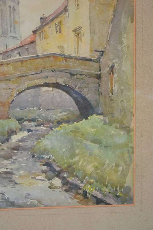 Nicolas Markovitch Watercolour / Lithograph Framed behind Glass