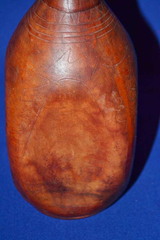 True Vintage Leather wrapped Glass Bottle