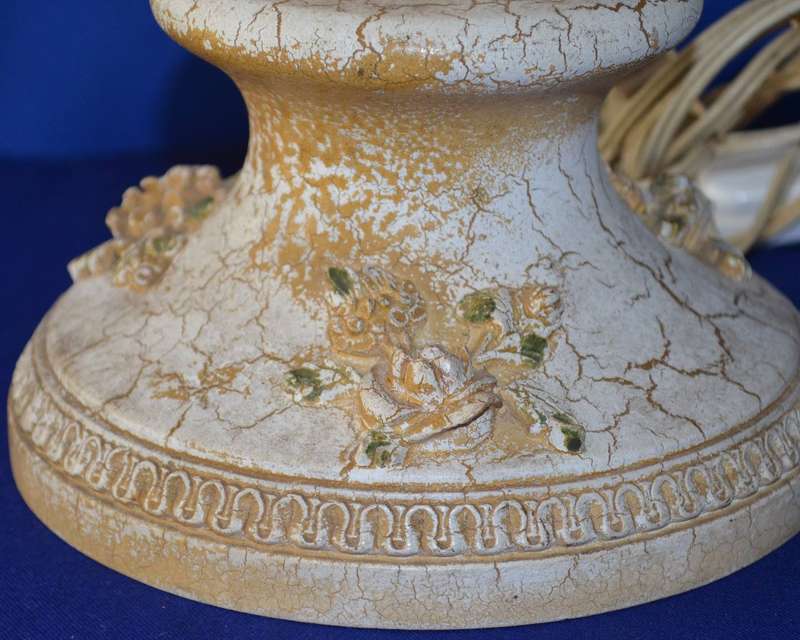 Vintage Alabaster Resin  Cherub Table Lamp  Italy