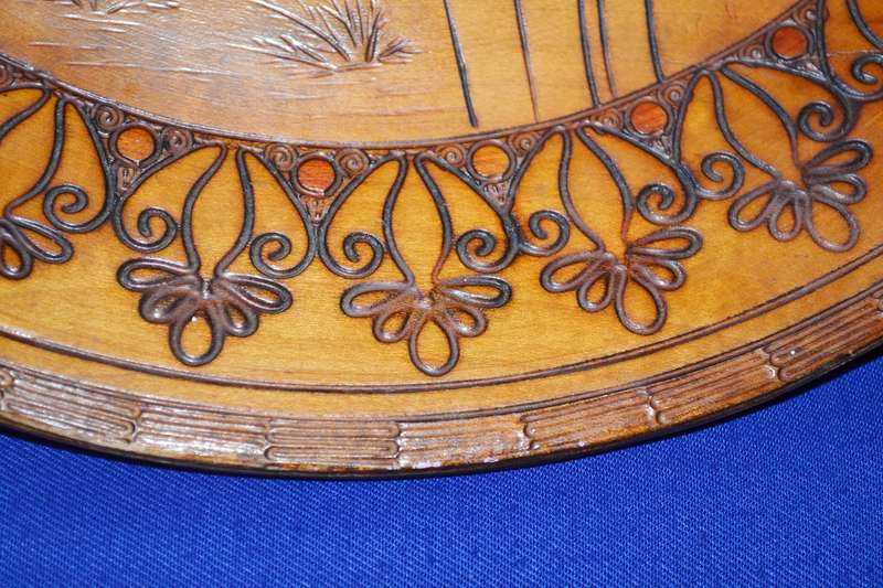 True Vintage Wooden Polish Folk Art Plate