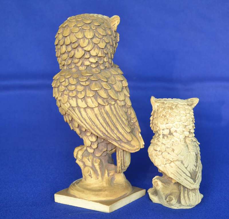 Pair of High Quality Resin Owls