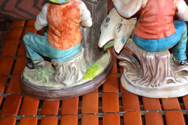 Vintage Bisque Porcelain Figures x 2