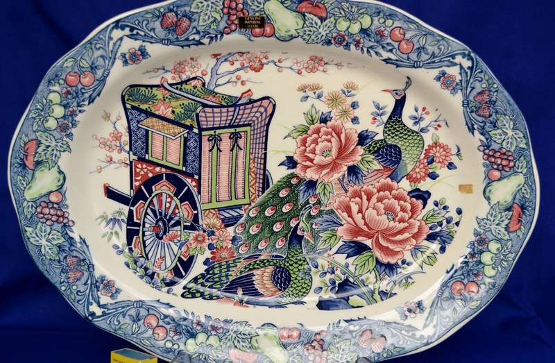 Large Vintage Genuine Imperial Imari Oval Platter
