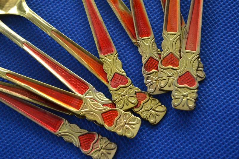 Collection of 35 Small Gold toned Spoons