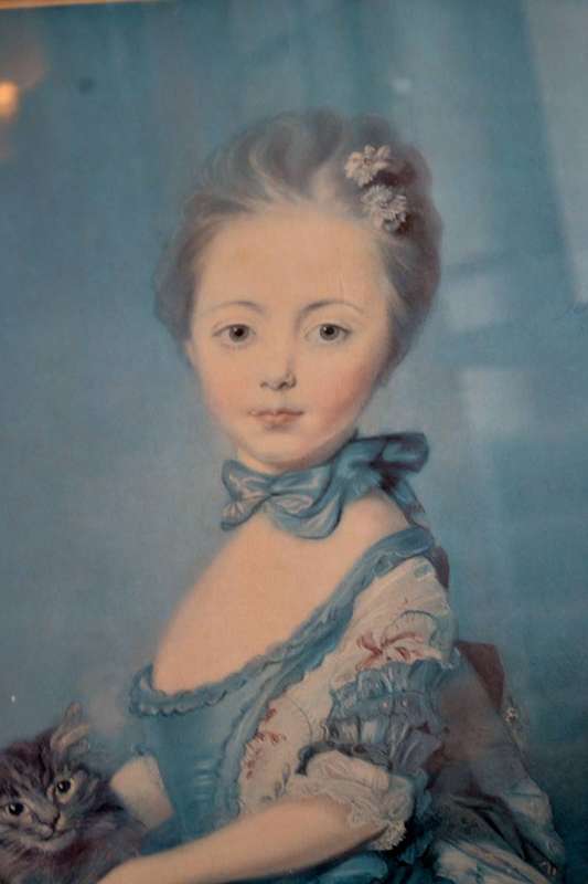 Jean Baptiste Perronneau print - A Girl with a Kitten