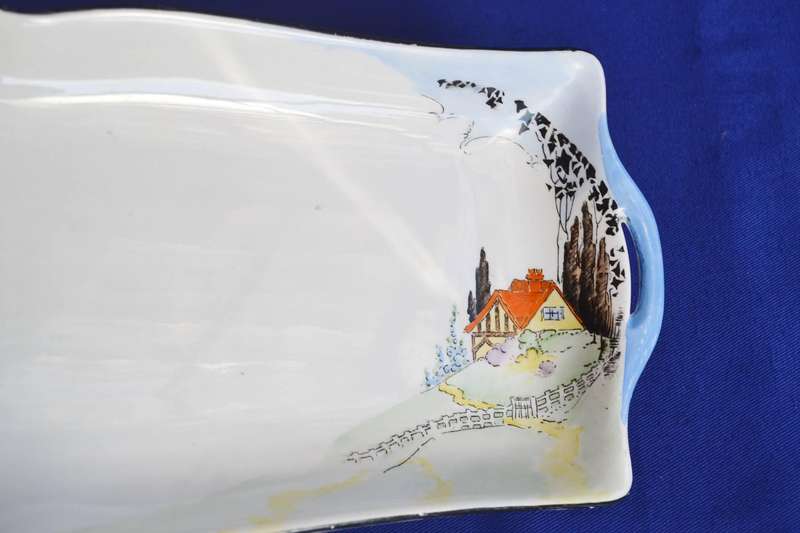 Shelley Bone China Sandwich Platter and Two Plates - Vintage c1920 - 1930
