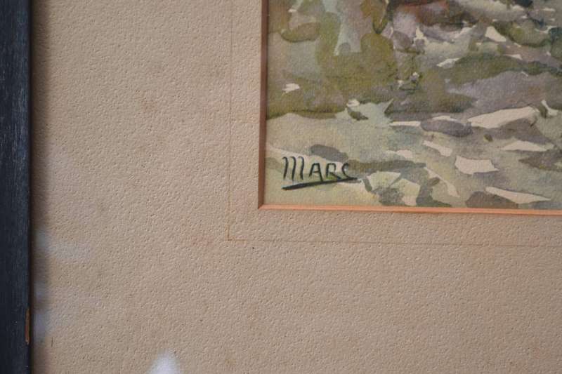 Nicolas Markovitch Watercolour / Lithograph Framed behind Glass