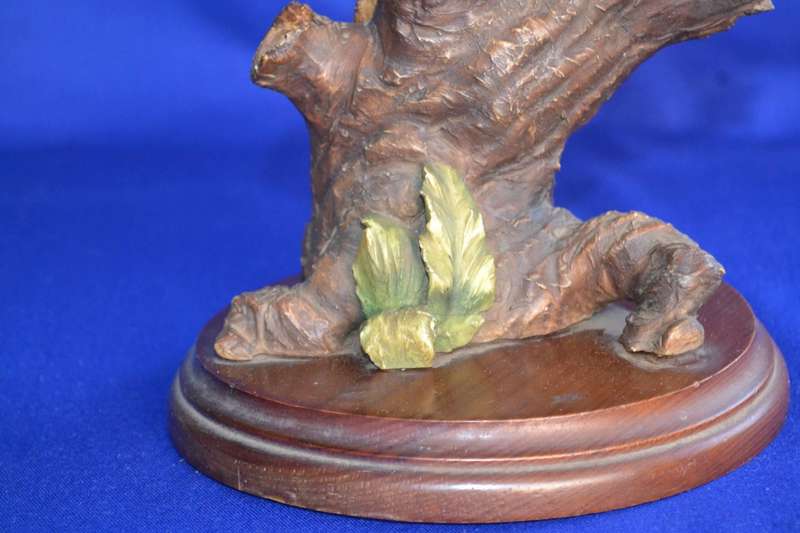 Beautifully Detailed Owl Model on Wooden Base