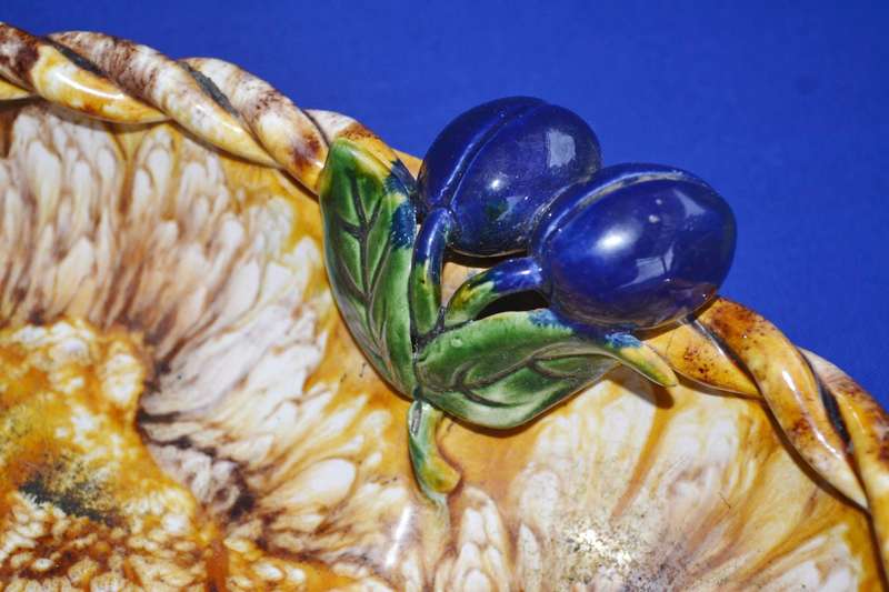 St Peters Grax - Austria  Vintage Majolica Centre Piece / Fruit Bowl