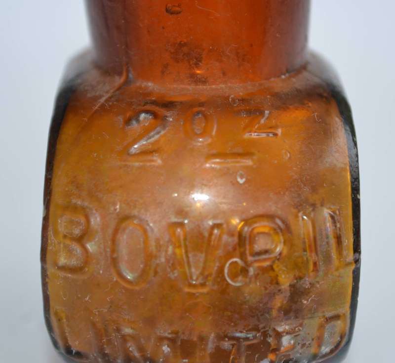 Vintage 2 oz  Bovril Limited Collectable Amber Glass Jar