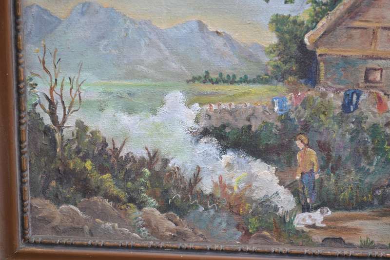 Original Oil on Canvas Painting Signed R Wood