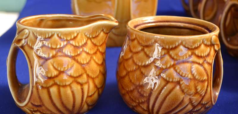 Retro "Owl" Design Coffee Set 15 Pieces - Japan c1970's