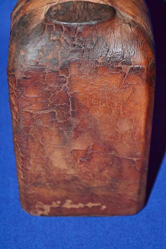 True Vintage Leather wrapped Glass Bottle