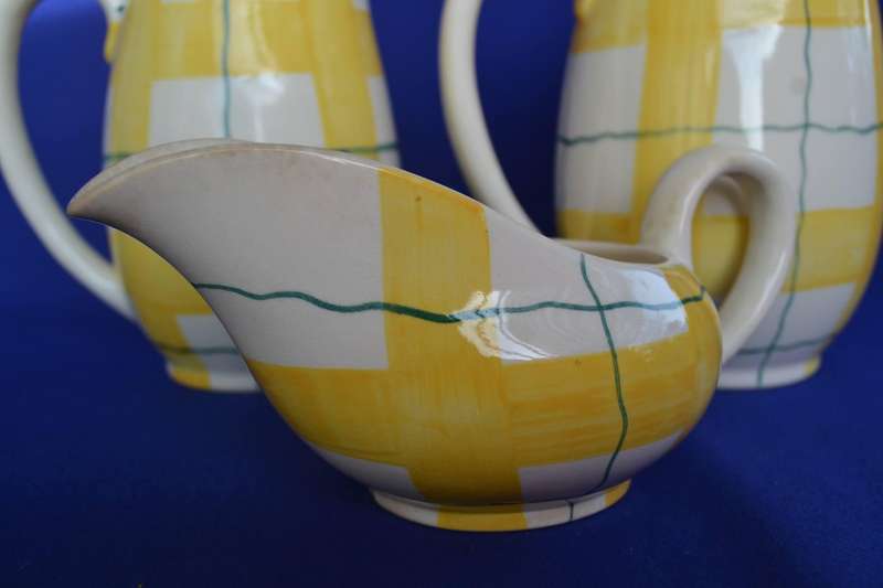 J&G Meakin Habitant Pottery Jugs and Gravy Boat c1950's