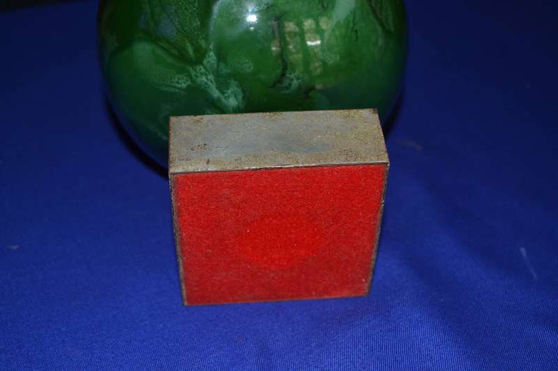 Vintage Green Sphere / Orb on stand