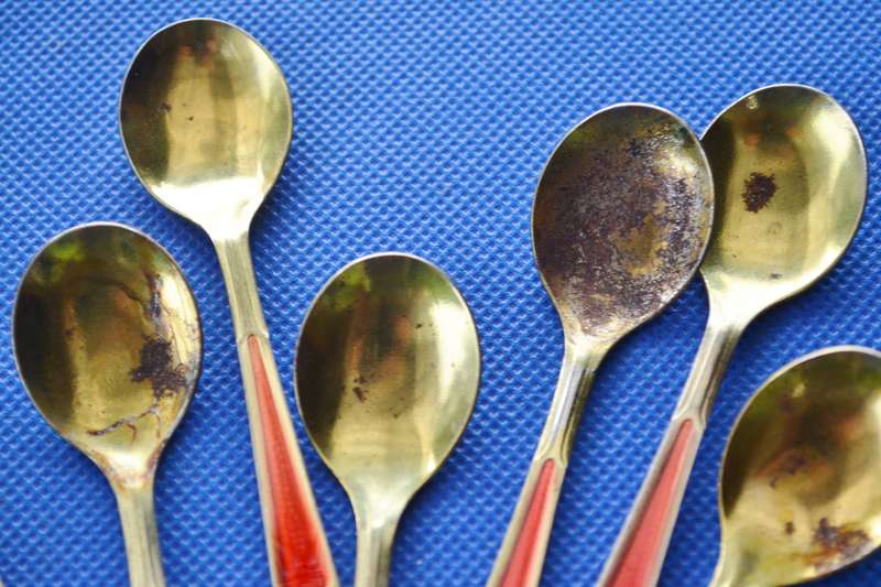 Collection of 35 Small Gold toned Spoons
