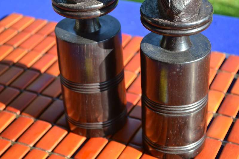 Tanzanian Hard Wood Tribal Woman Large / Heavy Candle Holders