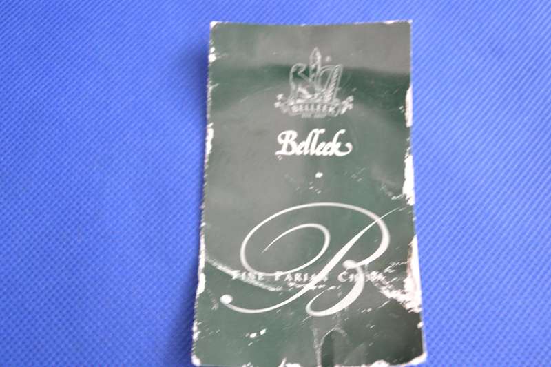 Belleek Ireland- Small White Embossed Pattern Plate