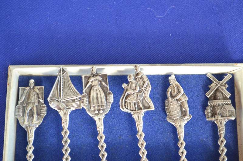 Royal Dutch Silverworks (Elwezetta) Set of 6 Boxed Charm  Style Spoons