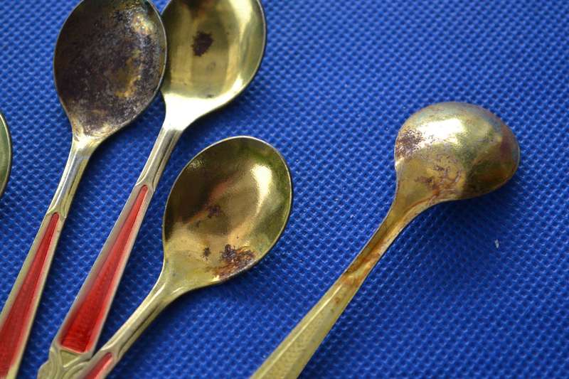 Collection of 35 Small Gold toned Spoons