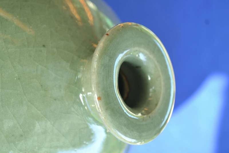 Vintage Art Pottery Drip Glaze Ball Vase - Mid Century