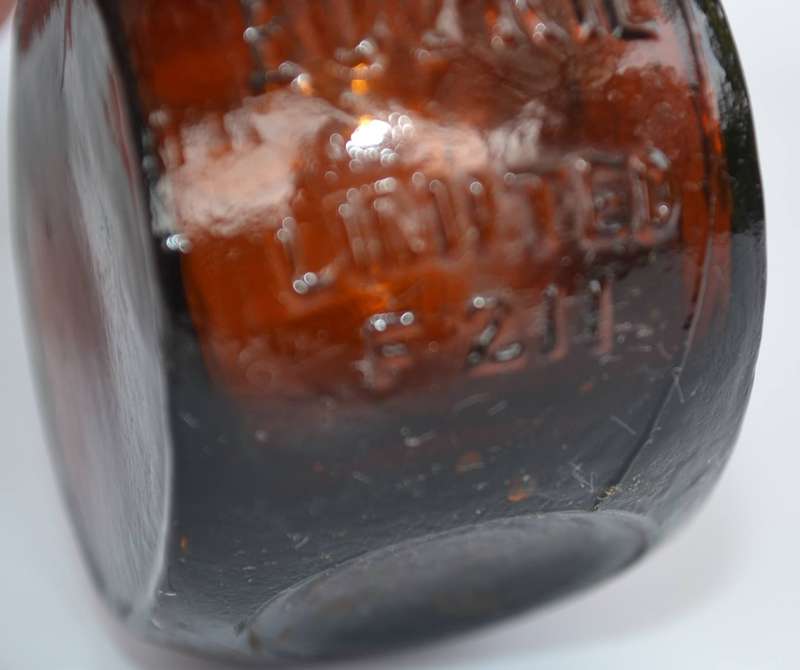 Vintage 2 oz Bovril Limited Collectable Amber Glass Jar