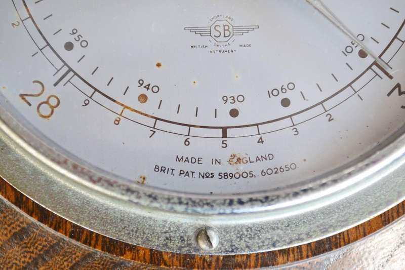 SB Smiths Vintage Barometer' / Thermometer - Wall Mounted