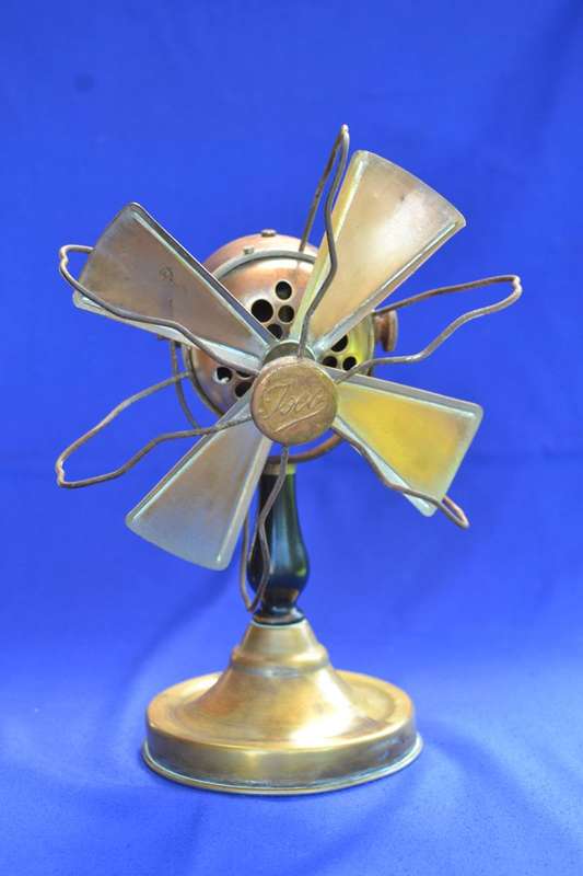 Vintage Heavy Brass Desk Fan