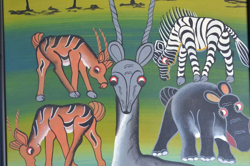 Tingatinga Painting - Original  Signed Sungura