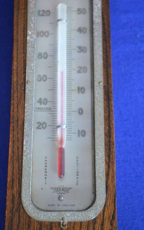 SB Smiths Vintage Barometer' / Thermometer - Wall Mounted