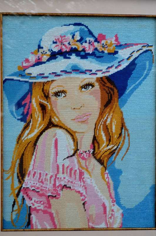Vintage Tapestry Framed behind Glass