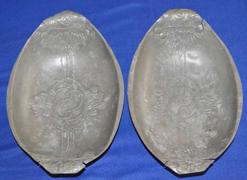 Pair of Antique  Pewter Dishes - Osiris Germany