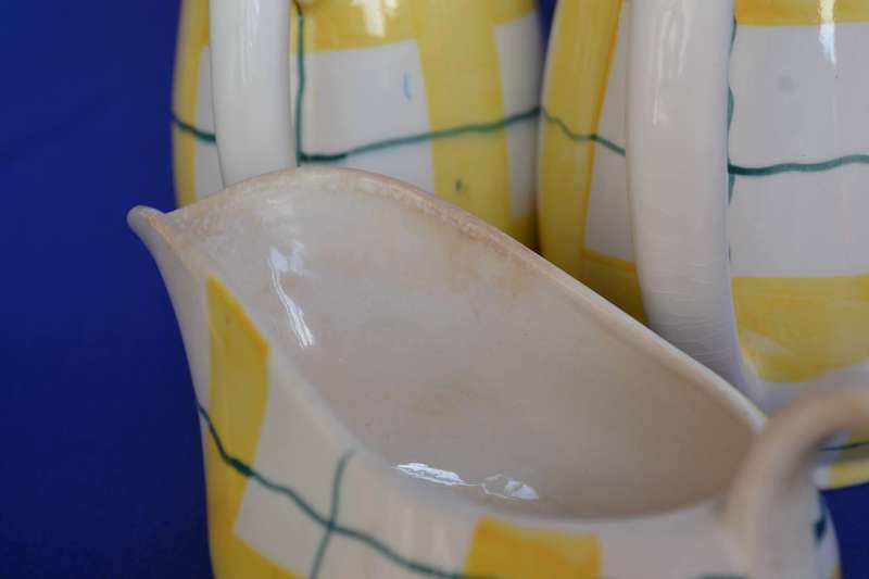 J&G Meakin Habitant Pottery Jugs and Gravy Boat c1950's