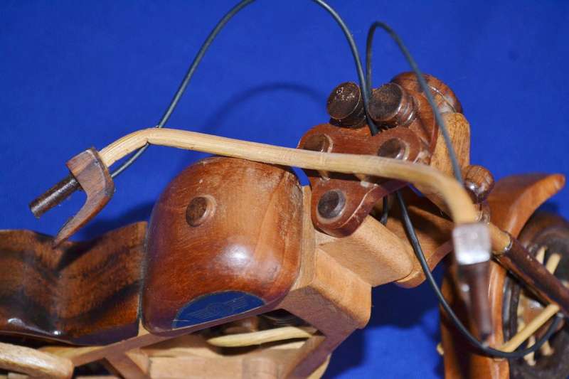 Wooden Model of a Vintage Classic Harley Davidson