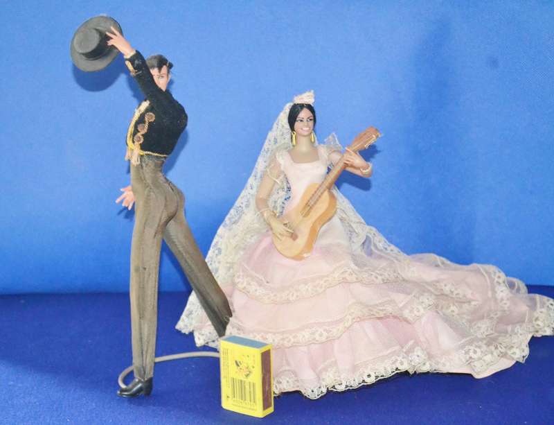 Pair of Vintage Marin Chichana Flamenco Dancer Dolls c1970's