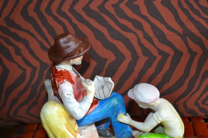 Vintage Bisque Porcelain Group