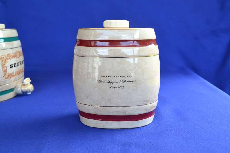 Vintage Wade Royal Victoria Pottery Sherry and Port Barrel decanters