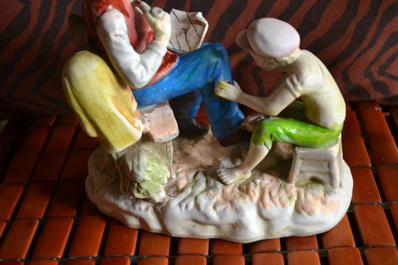 Vintage Bisque Porcelain Group