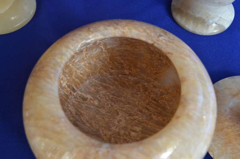 Vintage Three Piece Onyx Jar Set