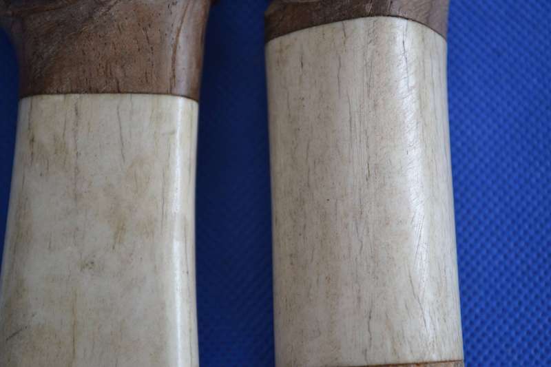 Studio Pottery Cruet Set and Bone Salt and Pepper Shakers