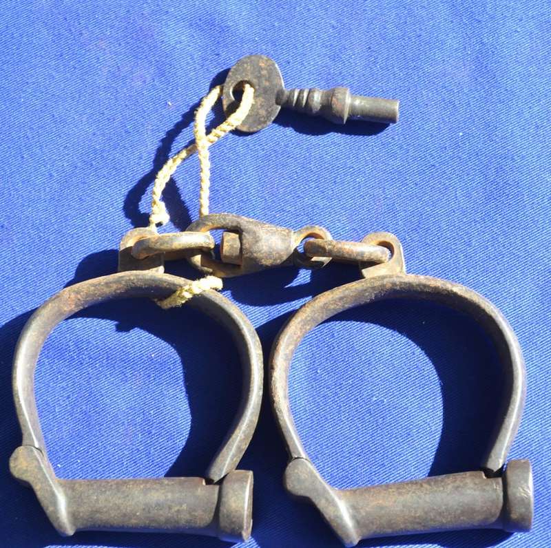 Antique Prison Shackles 19thC- East African - With key